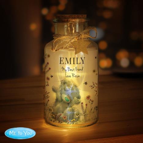 Personalised Floral Me to You LED Glass Jar Extra Image 3